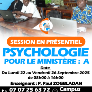 PSYCHOLOGIE POUR LE MINISTÈRE : A